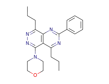 Molecular Structure of 57242-25-8 (Pyrimido[4,5-d]pyridazine, 5-(4-morpholinyl)-2-phenyl-4,8-dipropyl-)