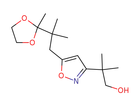 2-methyl-2-{5-[2-methyl-2-(2-methyl-[1,3]dioxolan-2-yl)-propyl]-isoxazol-3-yl}-propan-1-ol