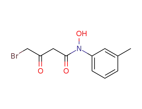 Molecular Structure of 72639-85-1 (Butanamide, 4-bromo-N-hydroxy-N-(3-methylphenyl)-3-oxo-)