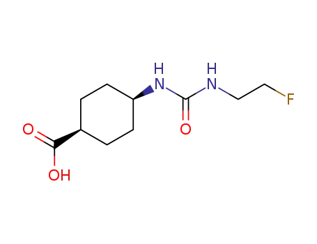 Molecular Structure of 61367-20-2 (4-{[(2-fluoroethyl)carbamoyl]amino}cyclohexanecarboxylic acid)