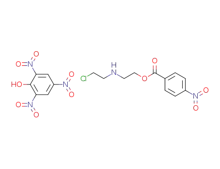 1-(2-chloro-ethylamino)-2-(4-nitro-benzoyloxy)-ethane; picrate