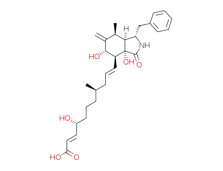 Molecular Structure of 59861-07-3 (Cytochalasin B acid)