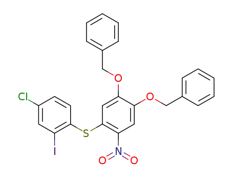 2'-Jodo-4'-chloro-2-nitro-4,5-dibenzyloxy-diphenylsulfid