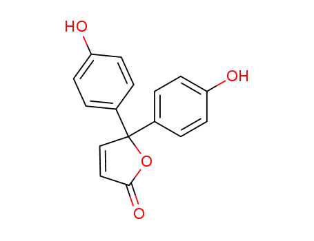 Molecular Structure of 1224-25-5 (2(5H)-Furanone,5,5-bis(4-hydroxyphenyl)-)