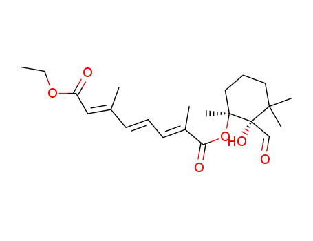 (2E,4E,6E)-2,6-Dimethyl-octa-2,4,6-trienedioic acid 8-ethyl ester 1-((1S,2S)-2-formyl-2-hydroxy-1,3,3-trimethyl-cyclohexyl) ester