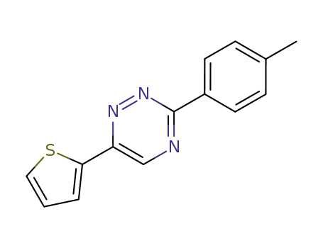 Molecular Structure of 64494-02-6 (1,2,4-Triazine, 3-(4-methylphenyl)-6-(2-thienyl)-)