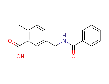 Molecular Structure of 858489-46-0 (5-(benzoylamino-methyl)-2-methyl-benzoic acid)