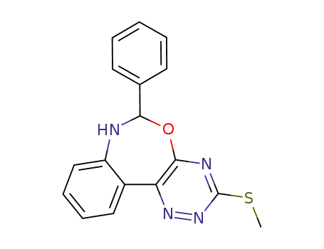 3-methylsulfanyl-6-phenyl-6,7-dihydro-benzo[<i>d</i>][1,2,4]triazino[6,5-<i>f</i>][1,3]oxazepine