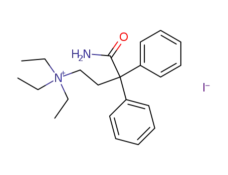 triethyl-(3-carbamoyl-3,3-diphenyl-propyl)-ammonium; iodide