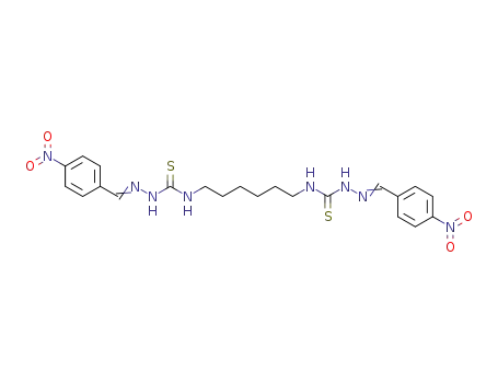 Molecular Structure of 56473-30-4 (Hydrazinecarbothioamide,
N,N'-1,6-hexanediylbis[2-[(4-nitrophenyl)methylene]-)