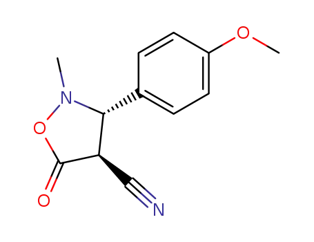 3<i>t</i>-(4-methoxy-phenyl)-2-methyl-5-oxo-isoxazolidine-4<i>r</i>-carbonitrile