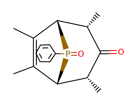 Molecular Structure of 55816-74-5 (2<i>endo</i>,4<i>endo</i>,6,7-tetramethyl-8ξ-oxo-8ξ-phenyl-8λ<sup>5</sup>-phospha-bicyclo[3.2.1]oct-6-en-3-one)
