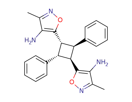 3,3'-dimethyl-5,5'-(2<i>c</i>,4<i>t</i>-diphenyl-cyclobutane-1<i>r</i>,3<i>t</i>-diyl)-bis-isoxazol-4-ylamine