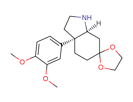 3'a-(3,4-dimethoxy-phenyl)-(3'a<i>r</i>,7'a<i>c</i>)-octahydro-spiro[[1,3]dioxolane-2,6'-indole]