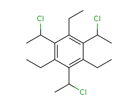 1,3,5-Triethyl-2,4,6-tris-(1-chlor-ethyl)-benzol
