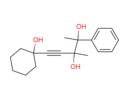 Molecular Structure of 13562-18-0 (2,3-Dihydroxy-5-(1-hydroxy-cyclohexyl)-3-methyl-2-phenyl-pentin-<sup>(4)</sup>)