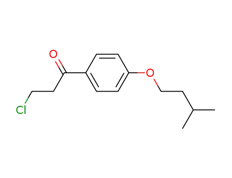 Molecular Structure of 858931-66-5 (3-chloro-1-[4-(3-methyl-butoxy)-phenyl]-propan-1-one)