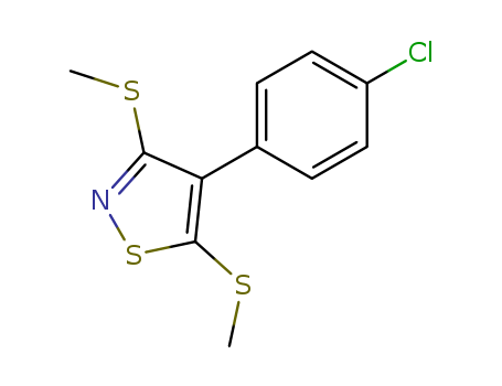 Isothiazole,4-(4-chlorophenyl)-3,5-bis(methylthio)- cas  64445-50-7