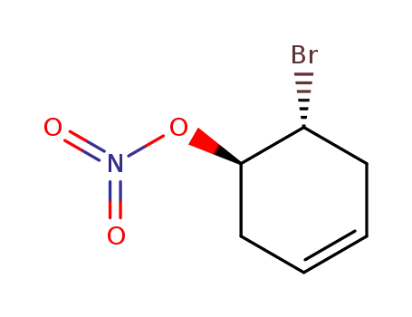 Molecular Structure of 64342-28-5 (3-Cyclohexen-1-ol, 6-bromo-, nitrate, trans-)