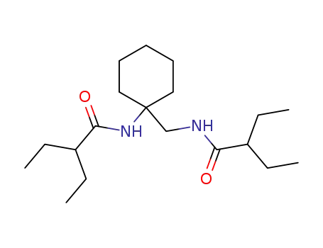 Molecular Structure of 61796-87-0 (Butanamide, 2-ethyl-N-[[1-[(2-ethyl-1-oxobutyl)amino]cyclohexyl]methyl]-)