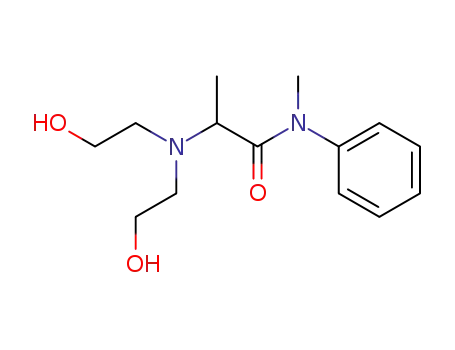 N-Methyl-2-<bis-(2-hydroxy-aethyl)-amino>-propionanilid