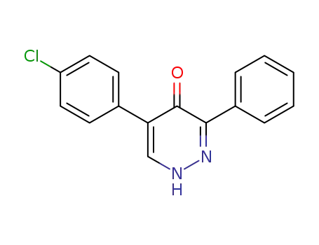Molecular Structure of 90054-40-3 (4(1H)-Pyridazinone, 5-(4-chlorophenyl)-3-phenyl-)