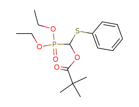 Propanoic acid, 2,2-dimethyl-, (diethoxyphosphinyl)(phenylthio)methyl
ester