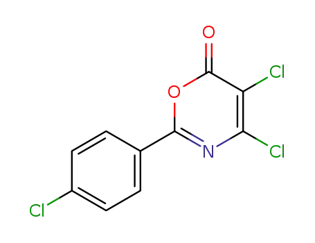 Molecular Structure of 65867-07-4 (6H-1,3-Oxazin-6-one, 4,5-dichloro-2-(4-chlorophenyl)-)
