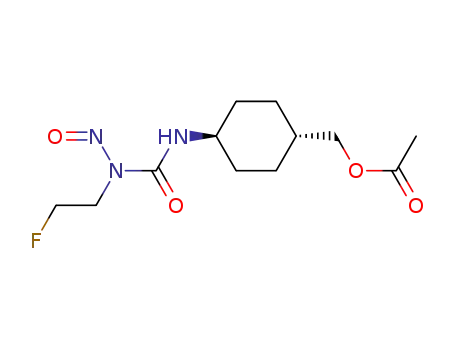 Molecular Structure of 61137-53-9 ((4-{[(2-fluoroethyl)(nitroso)carbamoyl]amino}cyclohexyl)methyl acetate)