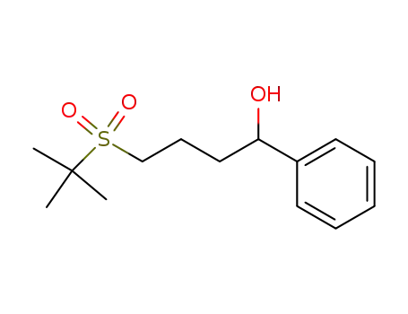 Molecular Structure of 62296-40-6 (Benzenemethanol, a-[3-[(1,1-dimethylethyl)sulfonyl]propyl]-)