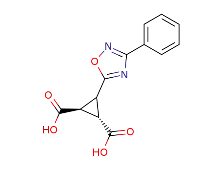 3-(3-phenyl-[1,2,4]oxadiazol-5-yl)-cyclopropane-1<i>r</i>,2<i>t</i>-dicarboxylic acid