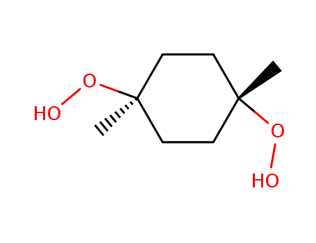 Molecular Structure of 92347-43-8 (1,4-dimethyl-cyclohexane-1<i>r</i>,4<i>t</i>-diyl dihydroperoxide)
