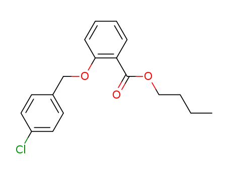 Molecular Structure of 52803-93-7 (n-Butyl-2-(4-chlor-benzyloxy)benzoat)