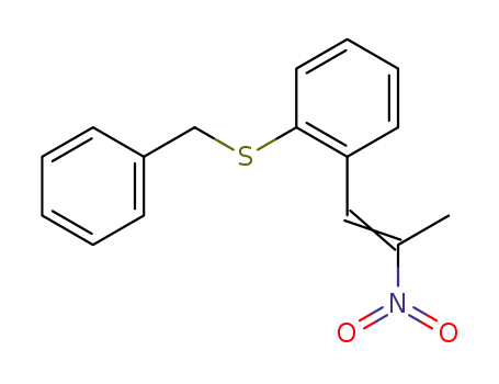 Molecular Structure of 92963-27-4 (2-Nitro-1-(2-benzylmercapto-phenyl)-propen-<sup>(1)</sup>)