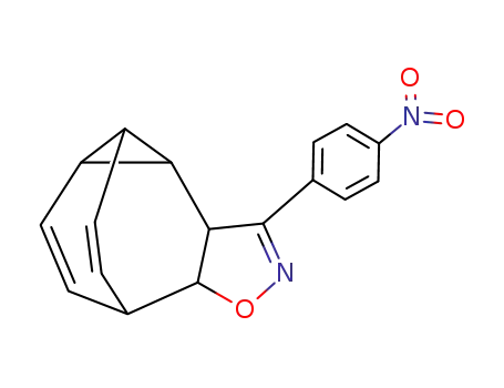 Molecular Structure of 55729-82-3 (3-(4-nitro-phenyl)-3a,4,6a,7,7a,7b-hexahydro-4,7-etheno-cyclopropa[3,4]cyclohepta[1,2-<i>d</i>]isoxazole)