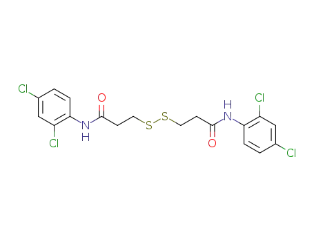 <i>N</i>,<i>N</i>'-bis-(2,4-dichloro-phenyl)-3,3'-disulfanediyl-bis-propionamide