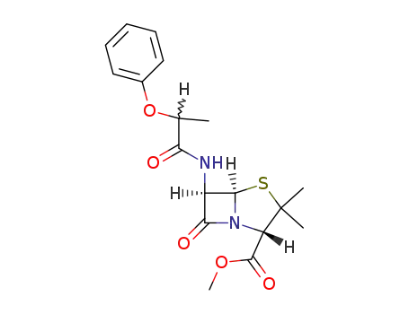 (2S,5R,6R)-methyl-3,3-dimethyl-7-oxo-6-(2-phenoxypropanamido)-4-thia-1-azabicyclo[3.2.0]heptane-2-carboxylate