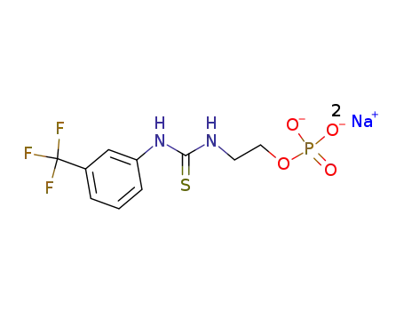 phosphoric acid mono-{2-[3-(3-trifluoromethyl-phenyl)-thioureido]-ethyl} ester; disodium salt