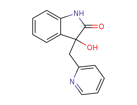 Molecular Structure of 6299-00-9 (3-hydroxy-3-(pyridin-2-ylmethyl)-1,3-dihydro-2H-indol-2-one)