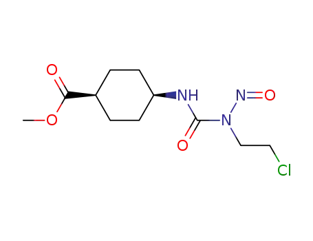 Molecular Structure of 60285-32-7 (4α-[3-(2-Chloroethyl)-3-nitrosoureido]-1α-cyclohexanecarboxylic acid methyl ester)