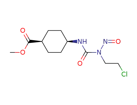 Cyclohexanecarboxylic acid, 4-(3-(2-chloroethyl)-3-nitrosoureido)-, methyl ester, (E)-