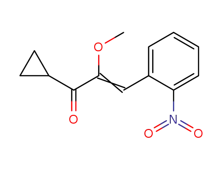 3-Cyclopropyl-2-methoxy-3-oxo-1-(2-nitro-phenyl)-propen-<sup>(1)</sup>
