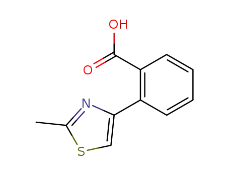 Molecular Structure of 65032-66-8 (2-(2-METHYL-1,3-THIAZOL-4-YL)BENZOIC ACID)