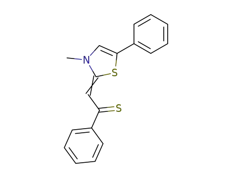 Molecular Structure of 53870-62-5 (2-(3-methyl-5-phenyl-3<i>H</i>-thiazol-2-ylidene)-1-phenyl-ethanethione)