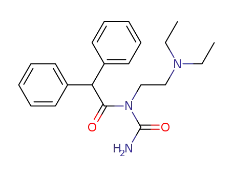 Molecular Structure of 54743-23-6 (N-<2-Diaethylamino-aethyl>-N-<diphenyl-acetyl>-harnstoff)