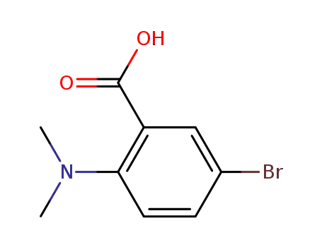 Molecular Structure of 77265-72-6 (5-bromo-2-dimethylamino-benzoic acid)
