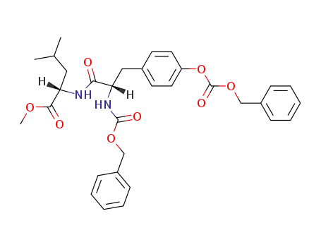 Molecular Structure of 7641-11-4 (N,O-BIS(CARBOBENZYLOXY)TYROSYLLEUCINE METHYL ESTER)