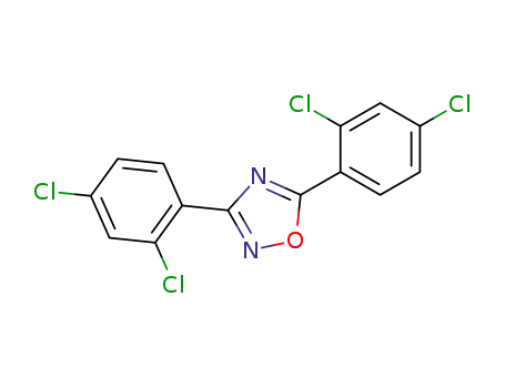 Molecular Structure of 61713-83-5 (1,2,4-Oxadiazole, 3,5-bis(2,4-dichlorophenyl)-)