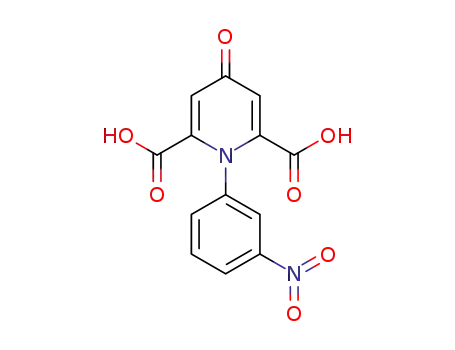 Molecular Structure of 95733-79-2 (2,6-Pyridinedicarboxylic acid, 1,4-dihydro-1-(3-nitrophenyl)-4-oxo-)