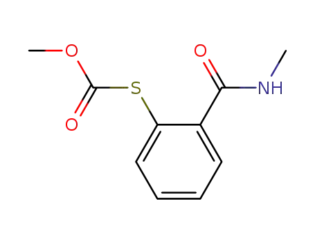 Molecular Structure of 20054-37-9 (Carbonic acid, thio-,O-methyl ester, S-ester with o-mercapto-N-methylbenzamide (8CI))